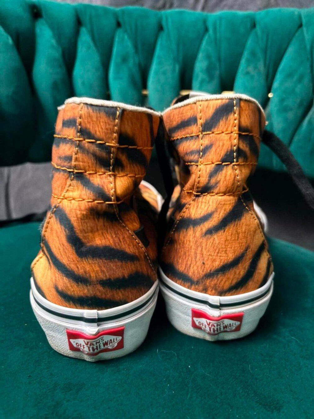 Vans Sk8-Hi Tapered Tiger Print High Top Sneakers | Men's 7 Women's 8.5 - Picture 3 of 6